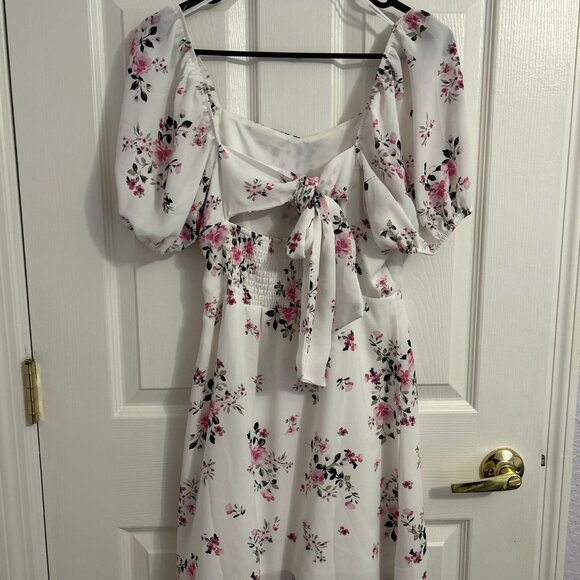 Francesca’s Drew Floral Back Tie Mini Dress (New With Tag) - Picture 4 of 4